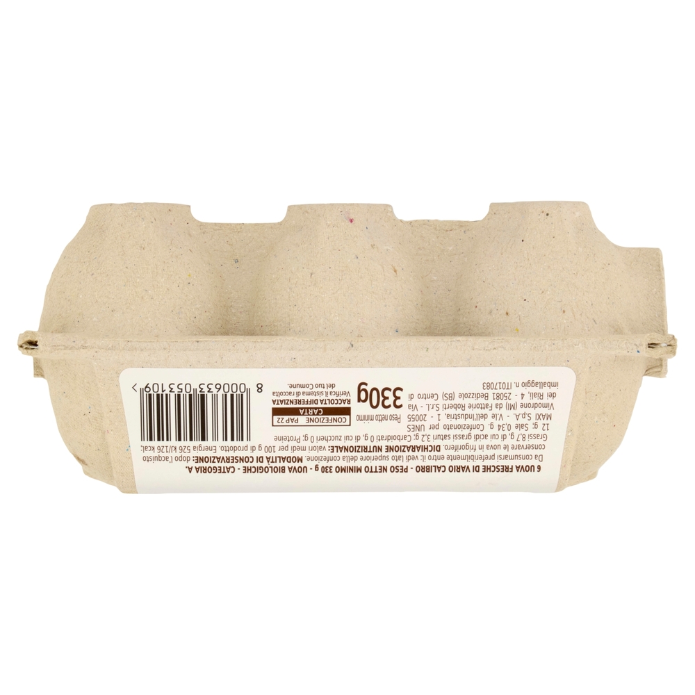 6 Uova Fresche il Viaggiator Goloso il Biologico